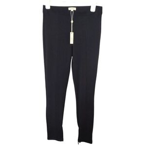 NWT Max Studio Pull On Black Stretch Pants With Slits At Hems, M